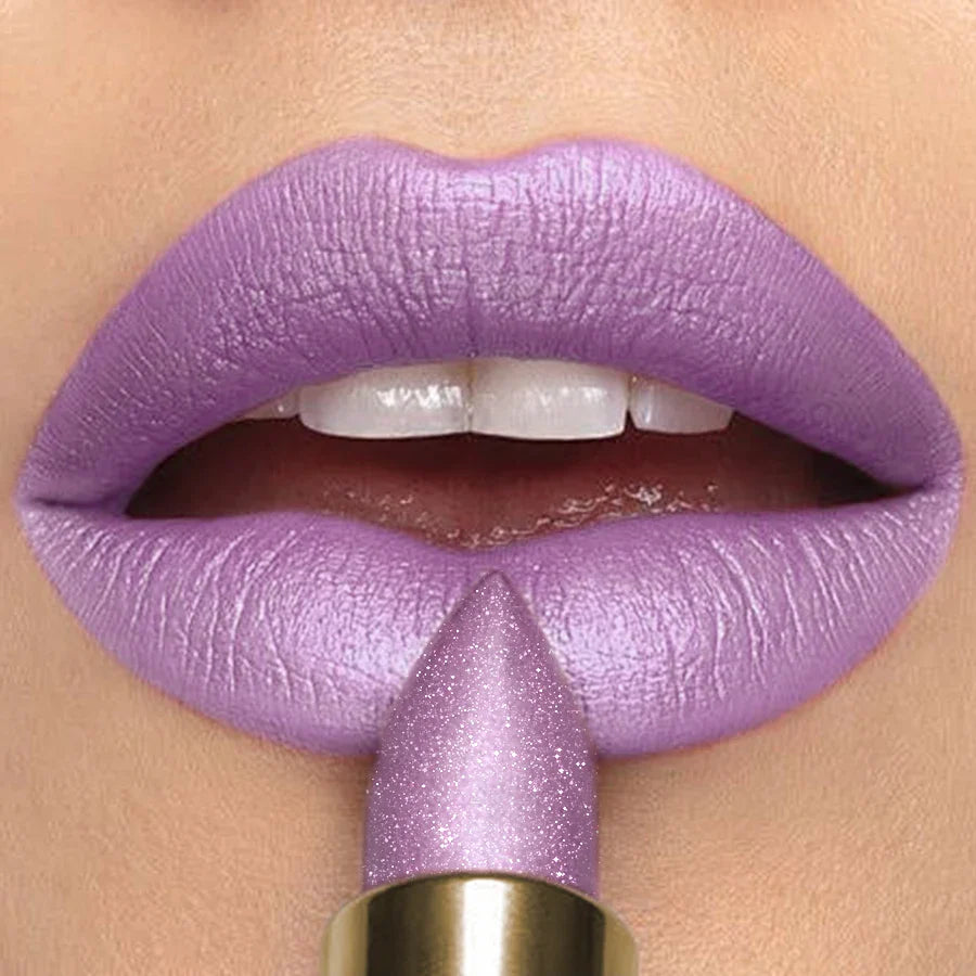 KAFURUX Metallic Glitter Lipstick – 16 Colors, Waterproof