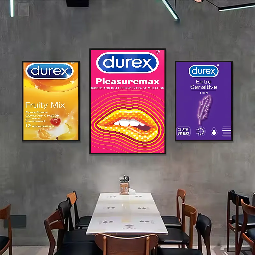 Retro Condom Brand HD Poster | PVC Waterproof Wall Art Wall Art Poster Peaceful Pleasures Health and Wellness