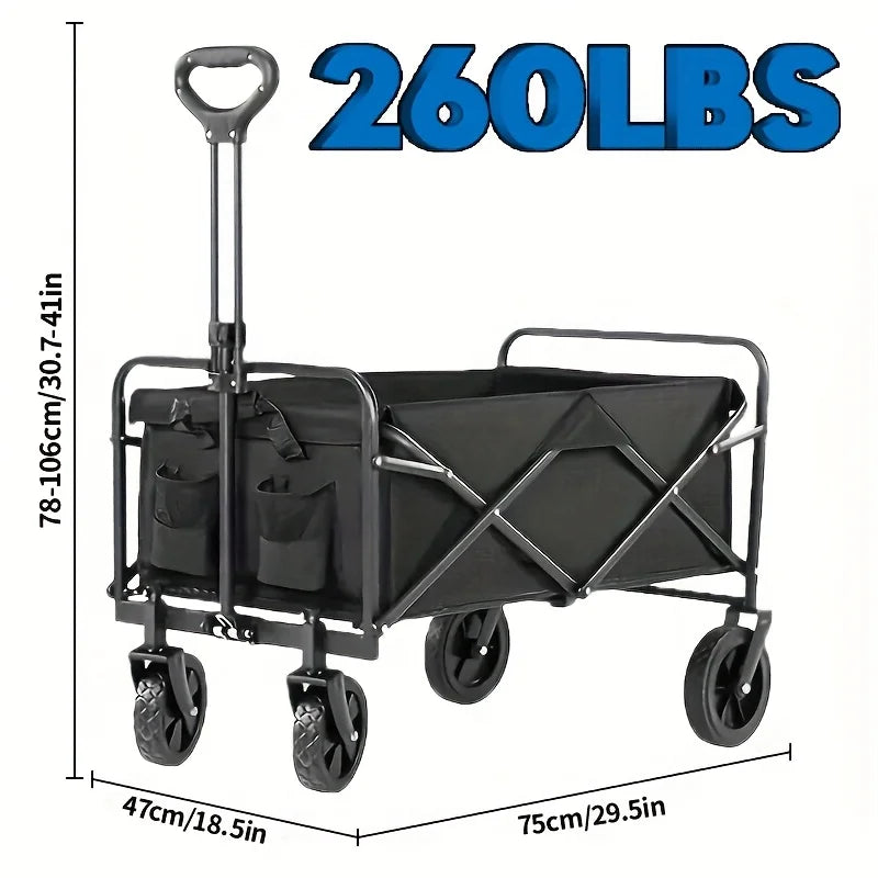 Foldable Foldable Handcart Foldable Car, Detachable Outdoor Portable Foldable Camping Vehicle 1 Heavy duty Practical Garden Hand Peaceful Pleasures Health and Wellness