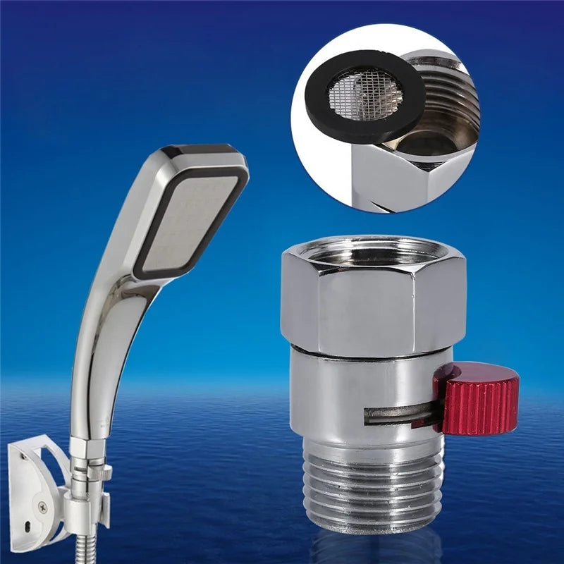 Shower Diverter Valve Out Brass Water Flow Control Valve Independent On/Off for Bathroom Faucet Spray Angle Valve with Handle Peaceful Pleasures Health and Wellness