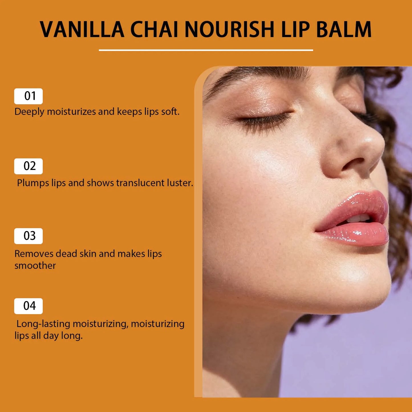 Plumping Lip Balm Vanilla Tea – Moisturizing & Brightening