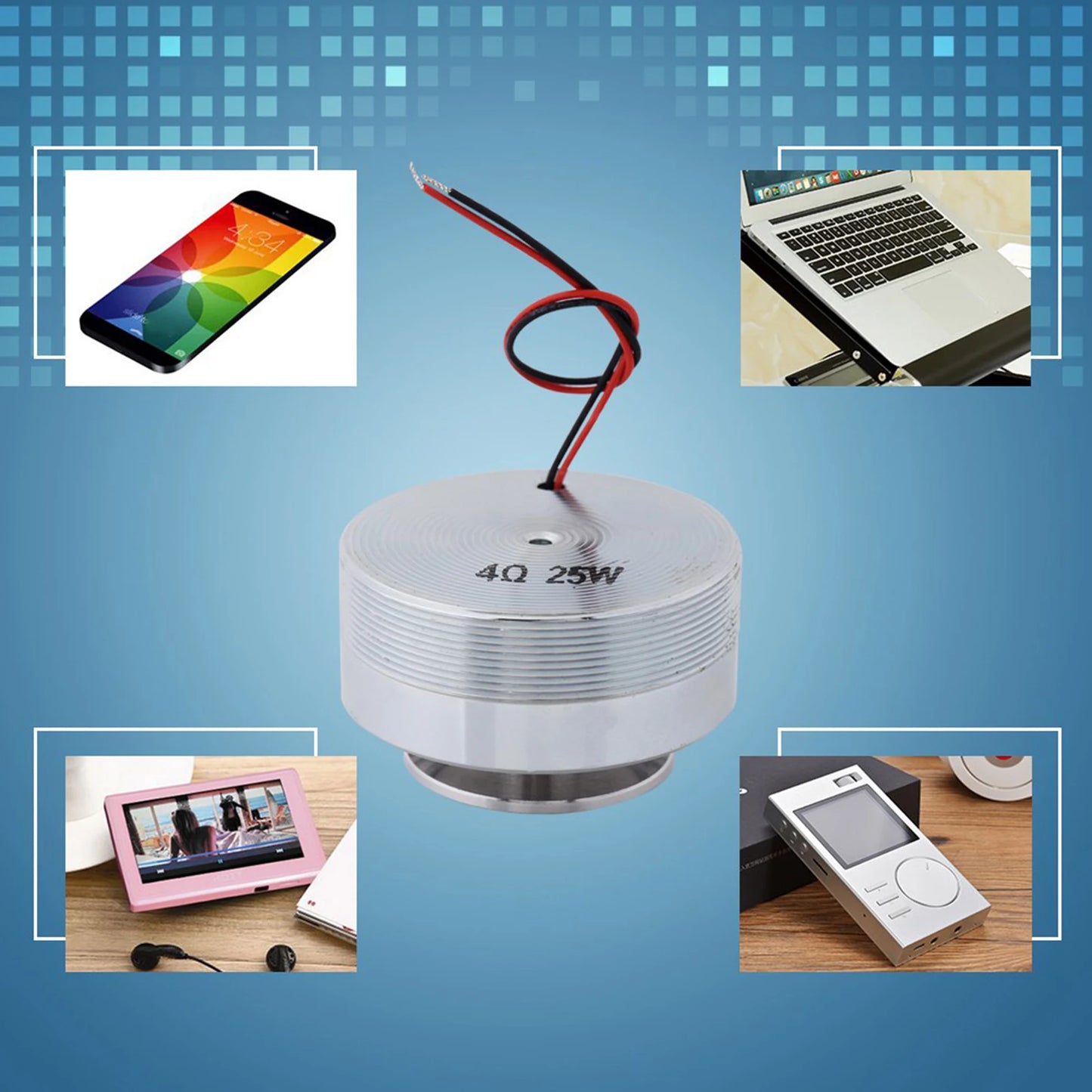 2Inch Resonance Speaker 50MM 2Inch All Frequency Resonance Speaker Vibration Strong Bass Louderspeaker Peaceful Pleasures Health and Wellness