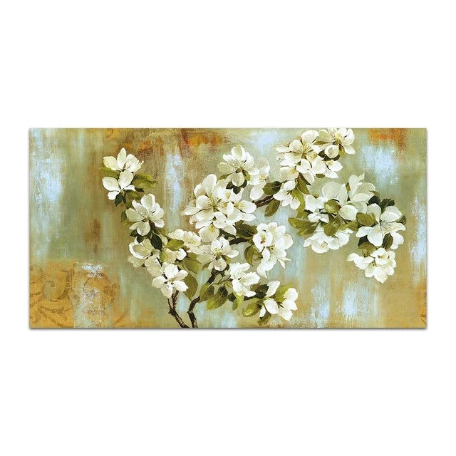 Modern Abstract Gold Flower Oil Painting on Canvas Posters and Prints Wall Art Canvas Painting Wall Picture for Home Decorati Peaceful Pleasures Health and Wellness P 50x70cm Unframed