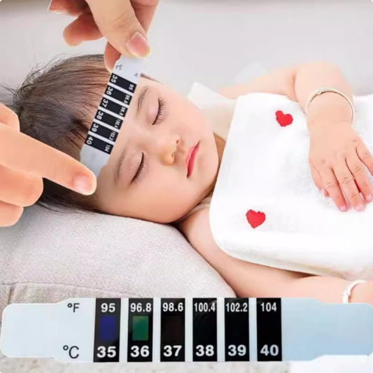 10/20Pcs Forehead Head Strip Thermometer Water Milk Thermometer Fever Body Baby Child Kid Test Temperature Sticker Baby Care Peaceful Pleasures Health and Wellness