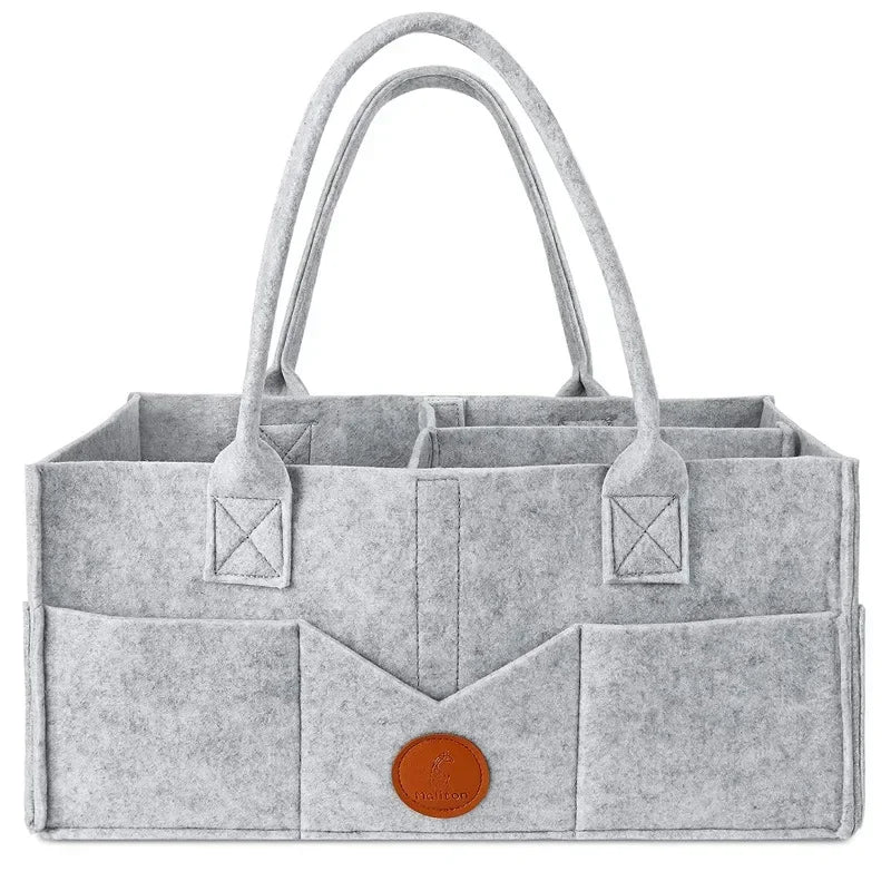 Large Felt Diaper Caddy Organizer | Baby Storage Bag