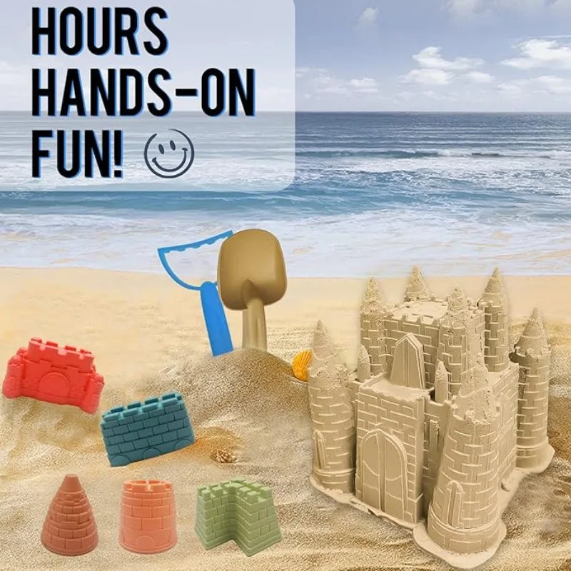 Kids Beach Sand Castle Toy Set | Large Outdoor Sand Play Tools