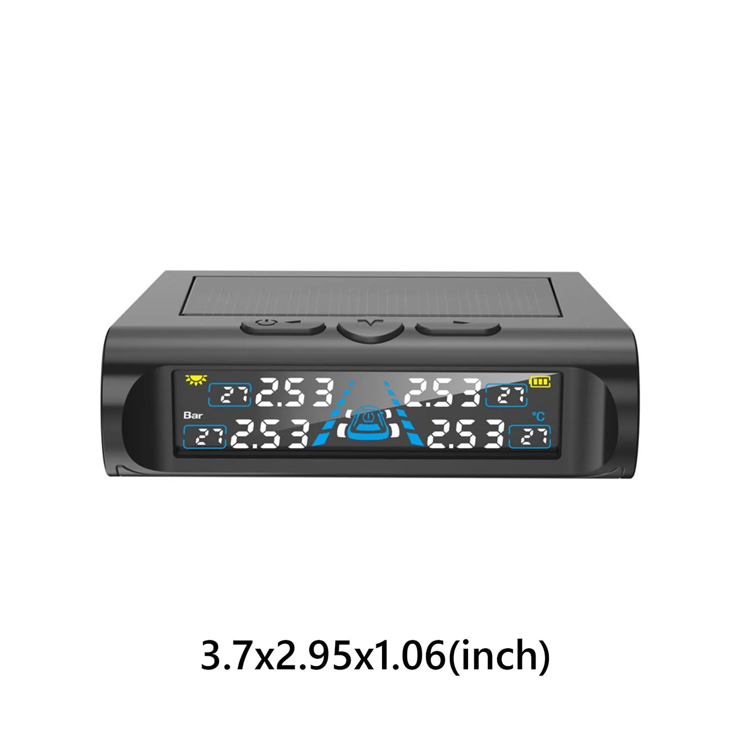 Tire Pressures Monitoring System with 4 Sensors Wireless TPMS with Solar Charge and USB for Cars SUVs Trailer & Light Trucks Peaceful Pleasures Health and Wellness