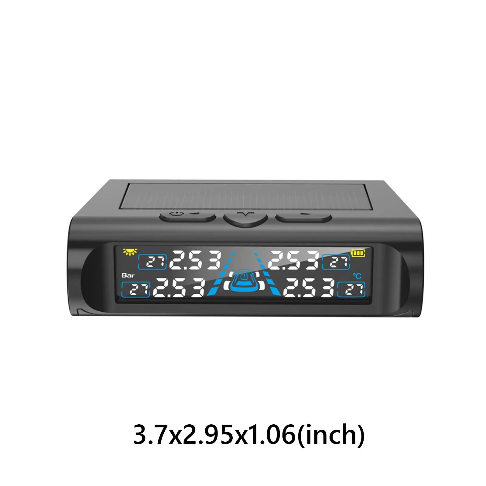 Tire Pressures Monitoring System with 4 Sensors Wireless TPMS with Solar Charge and USB for Cars SUVs Trailer & Light Trucks Peaceful Pleasures Health and Wellness