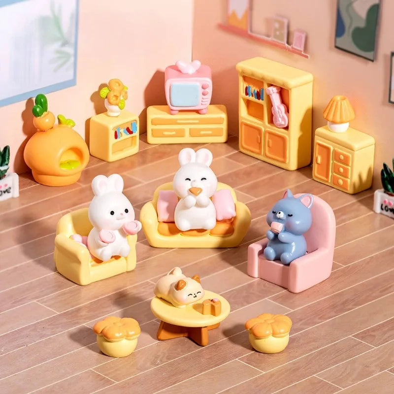 Mini Living Room Furniture Set – Realistic Dollhouse Decor Accessories for DIY & Pretend Play Home Scenes Home Accessories Peaceful Pleasures Health and Wellness