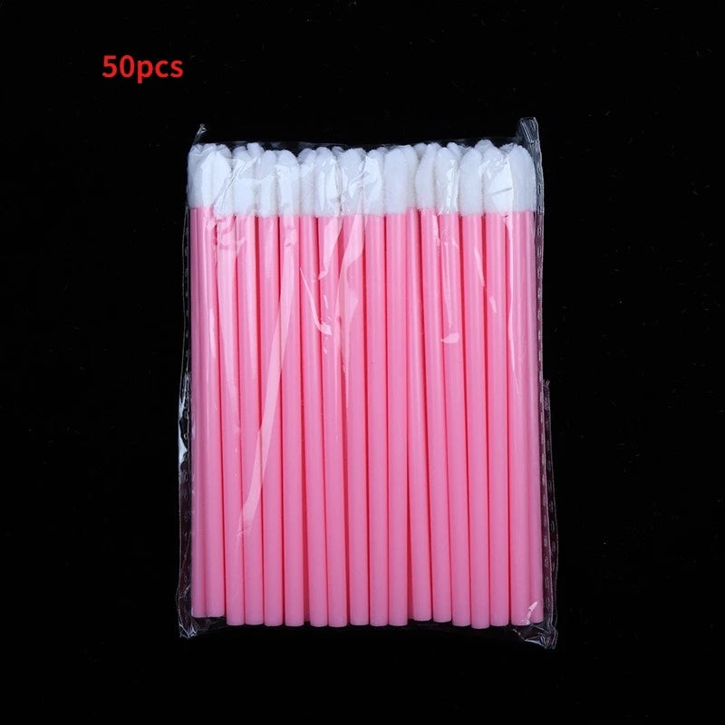 50-Pack Disposable Eyeliner Brushes – Precision Lip & Eye Makeup