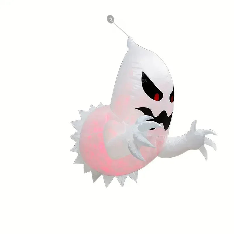 Spooky Halloween Inflatable White Ghost Outdoor Decoration Light Up Scary Decor for Garden Party Indoor Yard unique Party Peaceful Pleasures Health and Wellness WHITE
