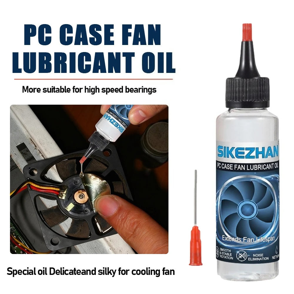 PC Fan Lubricant Oil for Computer Case CPU GPU Cooler Bearing. Silent Noise Reduction. Anti-Rust Long-Lasting Maintenance Fluid Peaceful Pleasures Health and Wellness