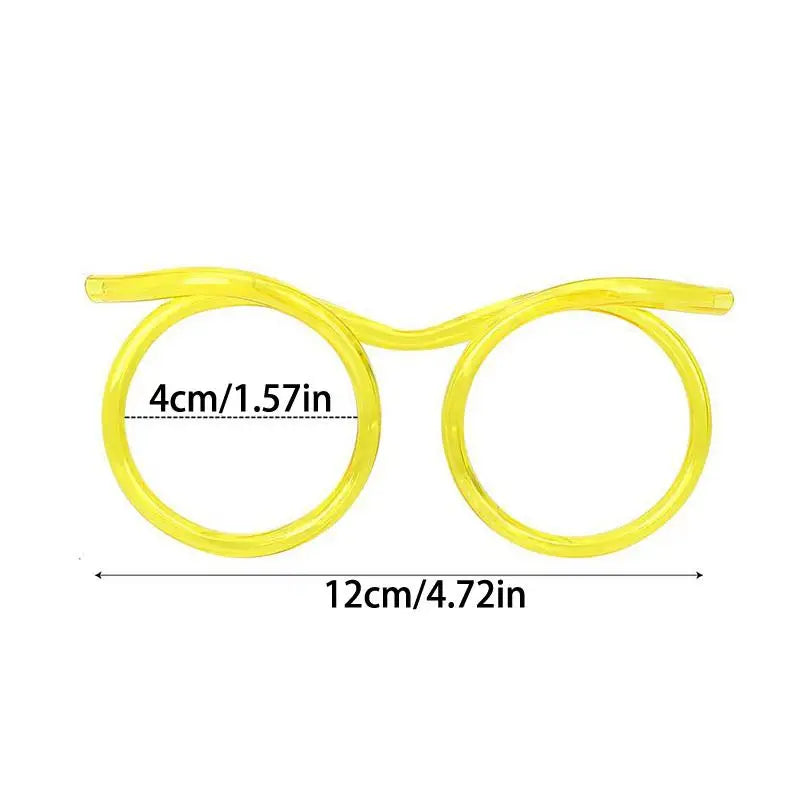 Eyeglass Shaped Funny Straws 5-Pack | Kids Birthday Party