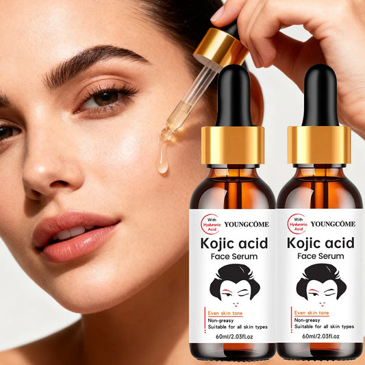2PCS Kojic Acid Facial Serum - 60ML Even Skin Tone, Non-Greasy Hydration, Moisturizing Essence for All Skin Types Peaceful Pleasures Health and Wellness