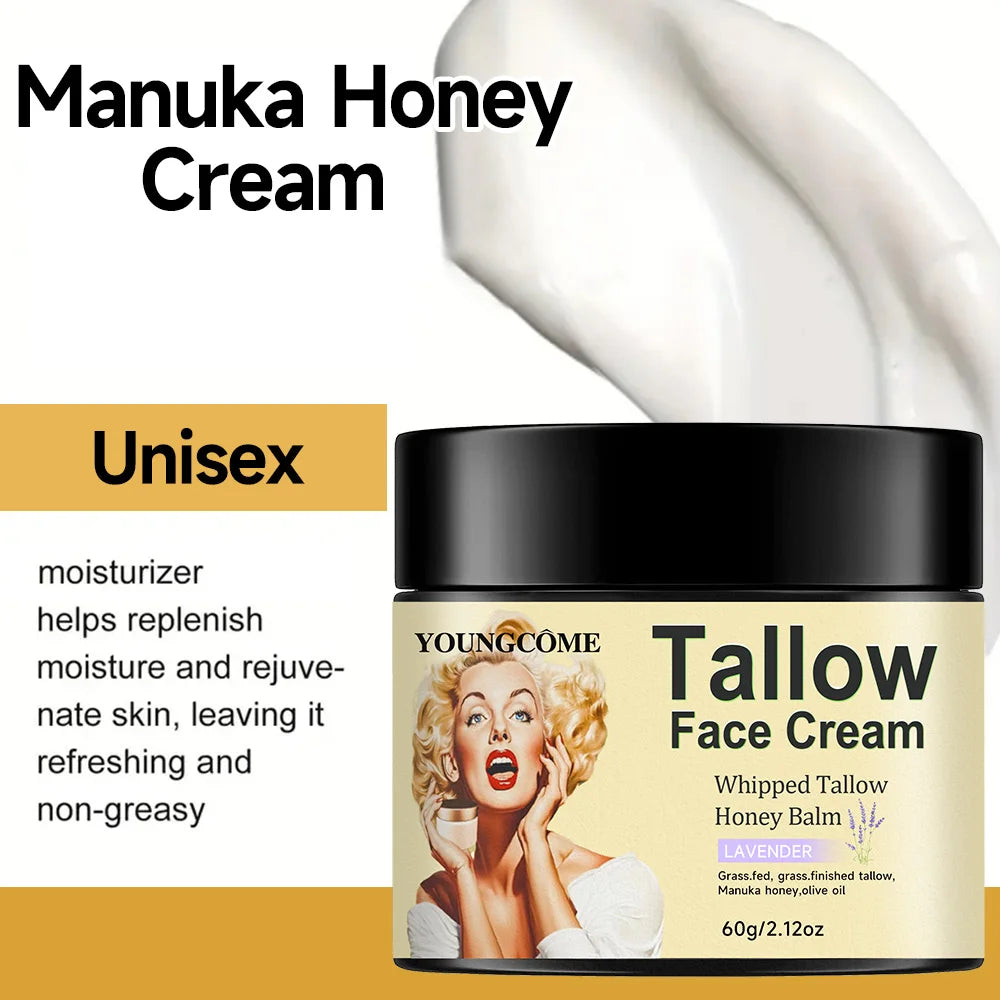 Whipped Vanilla Beef Tallow Moisturizer | Anti-Aging & Brightening Tallow Face Cream Peaceful Pleasures Health and Wellness
