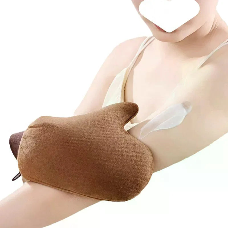 Reusable Self Tan Glove Applicator Body Tanning Gloves for Cream Lotion Mousse Finger Glove for Easy Application Body Cleaning S Peaceful Pleasures Health and Wellness