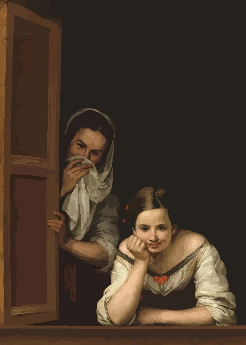 Funny Mona Lisa Bathroom Canvas Wall Art | Unframed Print