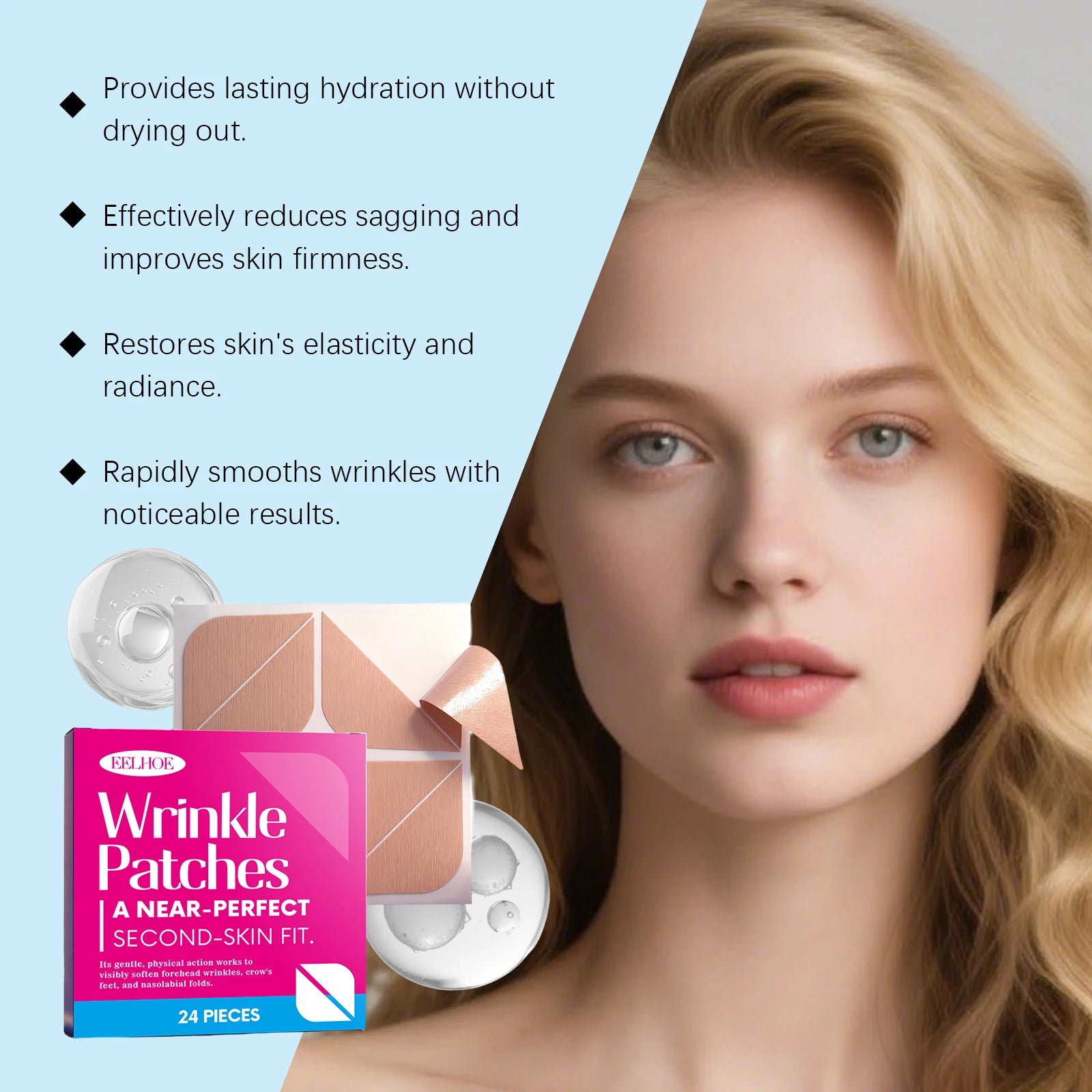 EELHOE Anti-Wrinkle Face Patches – Firm Skin & Fade Fine Lines Anti-Wrinkle Face Patches Peaceful Pleasures Health and Wellness