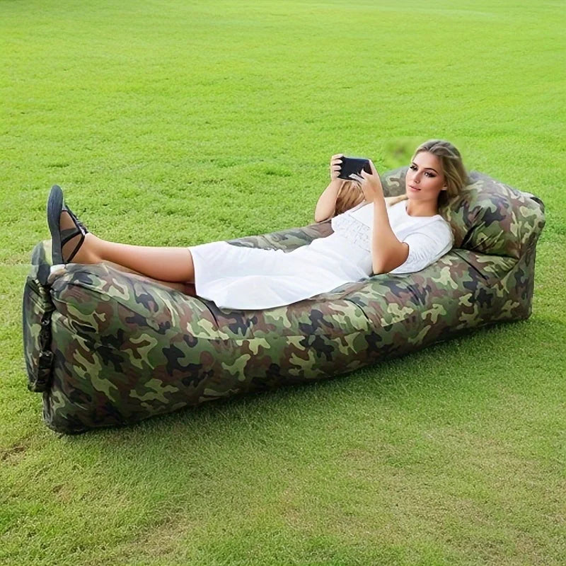 Outdoor Lazy Inflatable Sofa For Nap, Portable Air Mattress For Picnic, Camping Inflatable Mattress, Air Bed For Music Festival Peaceful Pleasures Health and Wellness