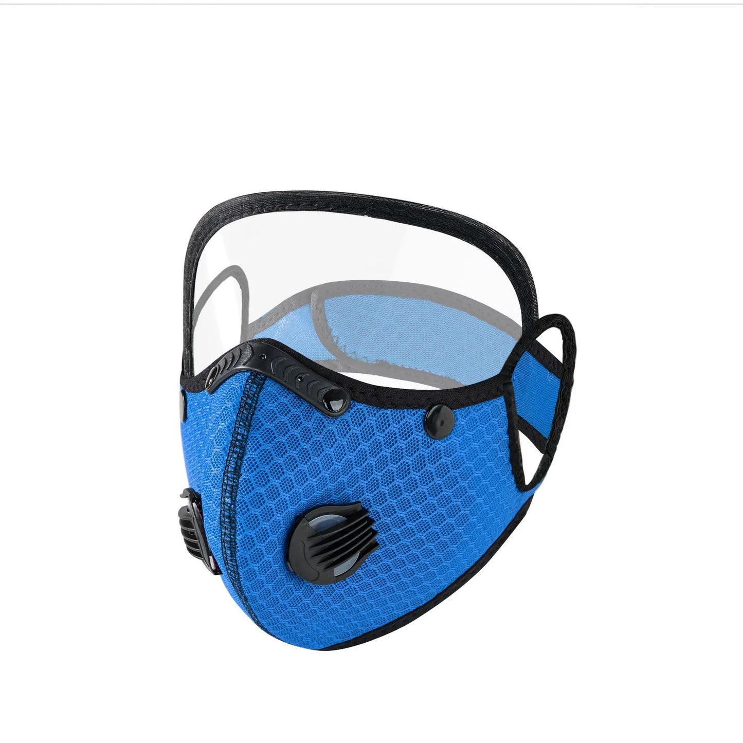 New Cycling Face Mask with Filter Goggles Dust Mask Sport Washable Reusable Facemask for men Bandana Actived Carbon Filters Peaceful Pleasures Health and Wellness Blue