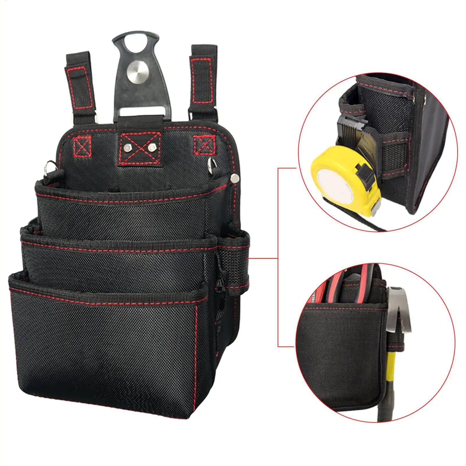 3-Layer Waterproof Tool Belt Pouch for Electricians & Carpenters Tool Belt Pouch Peaceful Pleasures Health and Wellness
