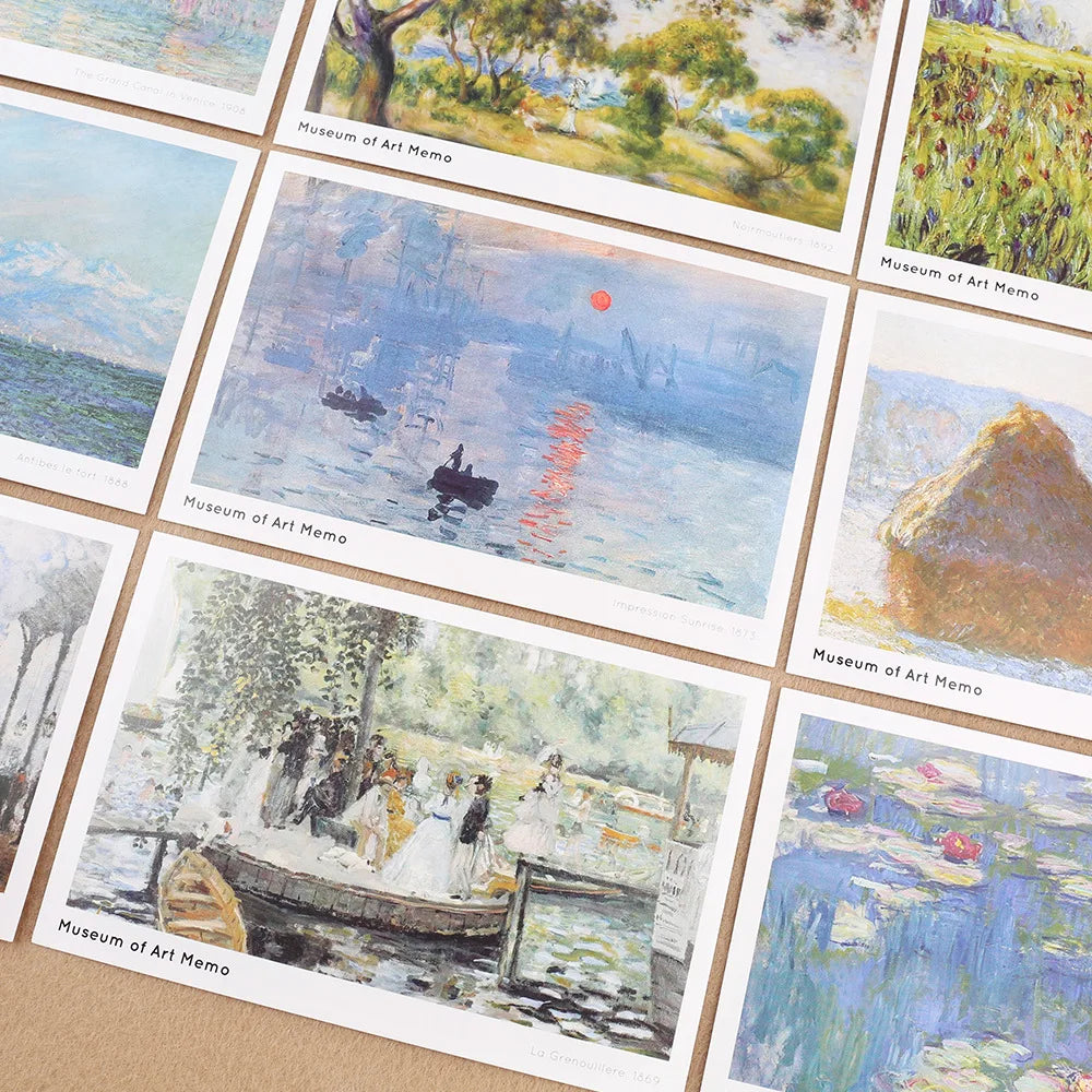 Museum Art Series Postcards Van Gogh Oil Painting Greeting Cards