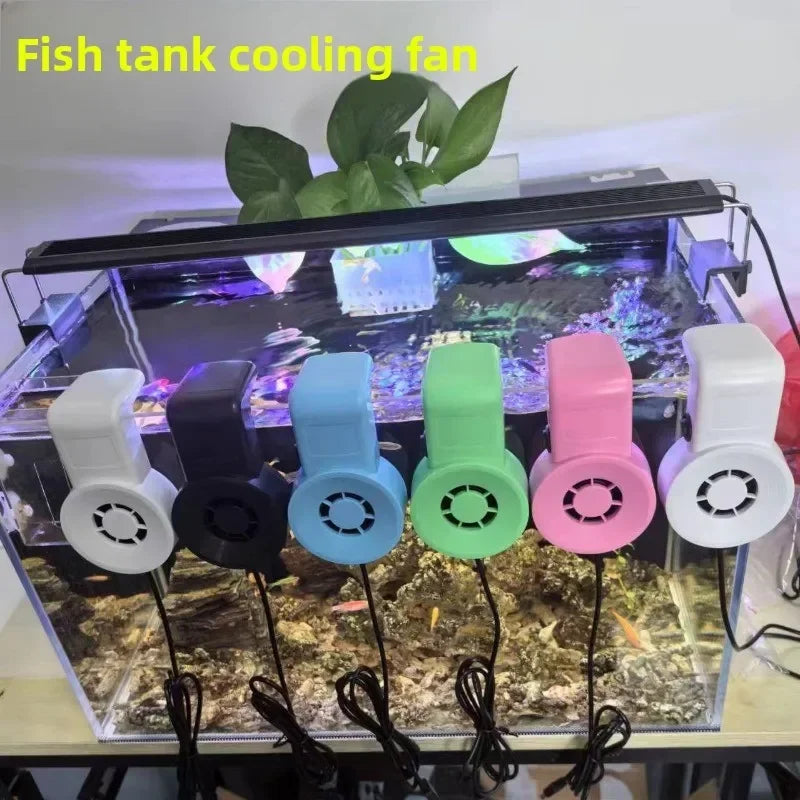 Silent Mini USB Aquarium Cooling Fan with External Temperature Controller, Reptile Terrarium Cooling System Gadget for Stable Peaceful Pleasures Health and Wellness