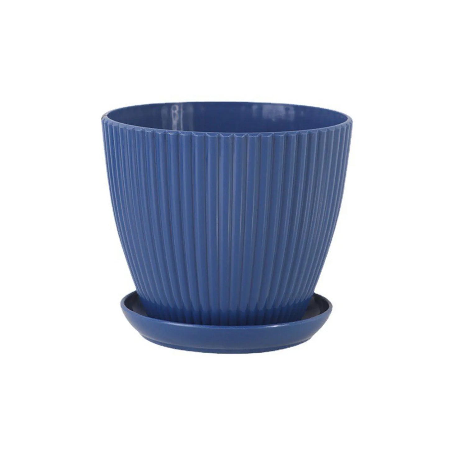 Resin Indoor Planter Flower Pots Wide Mouth Garden Pots Great for All House Plants Peaceful Pleasures Health and Wellness Deep Blue 110