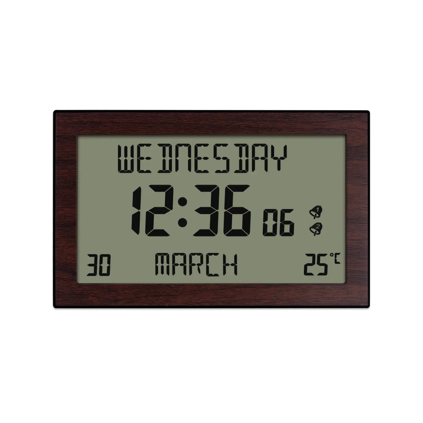 LCD Digital Alarm Clock – Time, Date & Temp | Desk & Travel