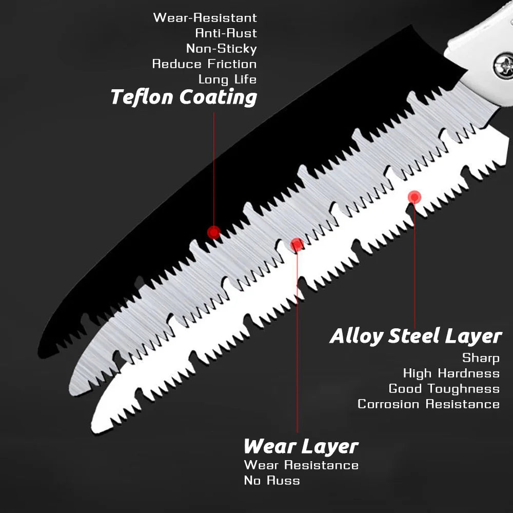 Folding Saw – Sharp Steel Blade for Camping, Pruning & Wood Cutting Peaceful Pleasures Health and Wellness