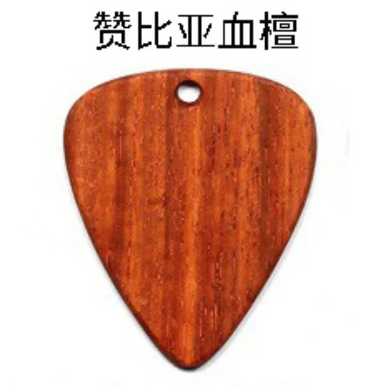Guitar Pick Wood Red Sandalwood Necklace Pendant