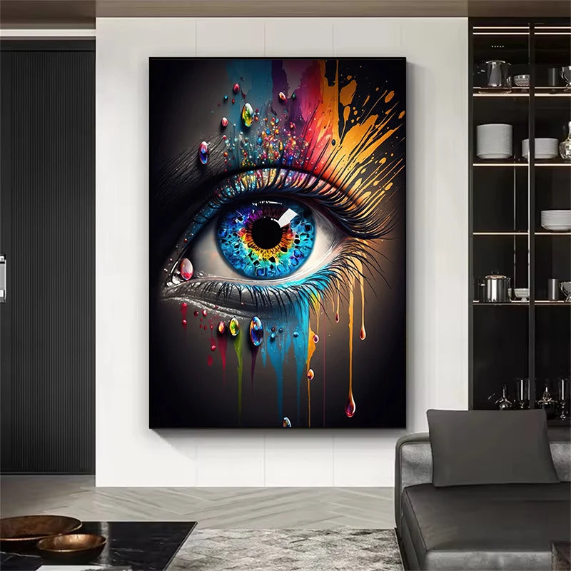 Abstract Eye Canvas Wall Art HD Print – Home & Office Decor Canvas Wall Art Peaceful Pleasures Health and Wellness