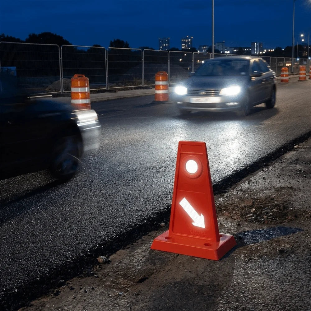 TPU Material Traffic Lane Separator Good Flexibility EVA Material Road Warning Sign Easy Installation Clear Visual Guidance Peaceful Pleasures Health and Wellness