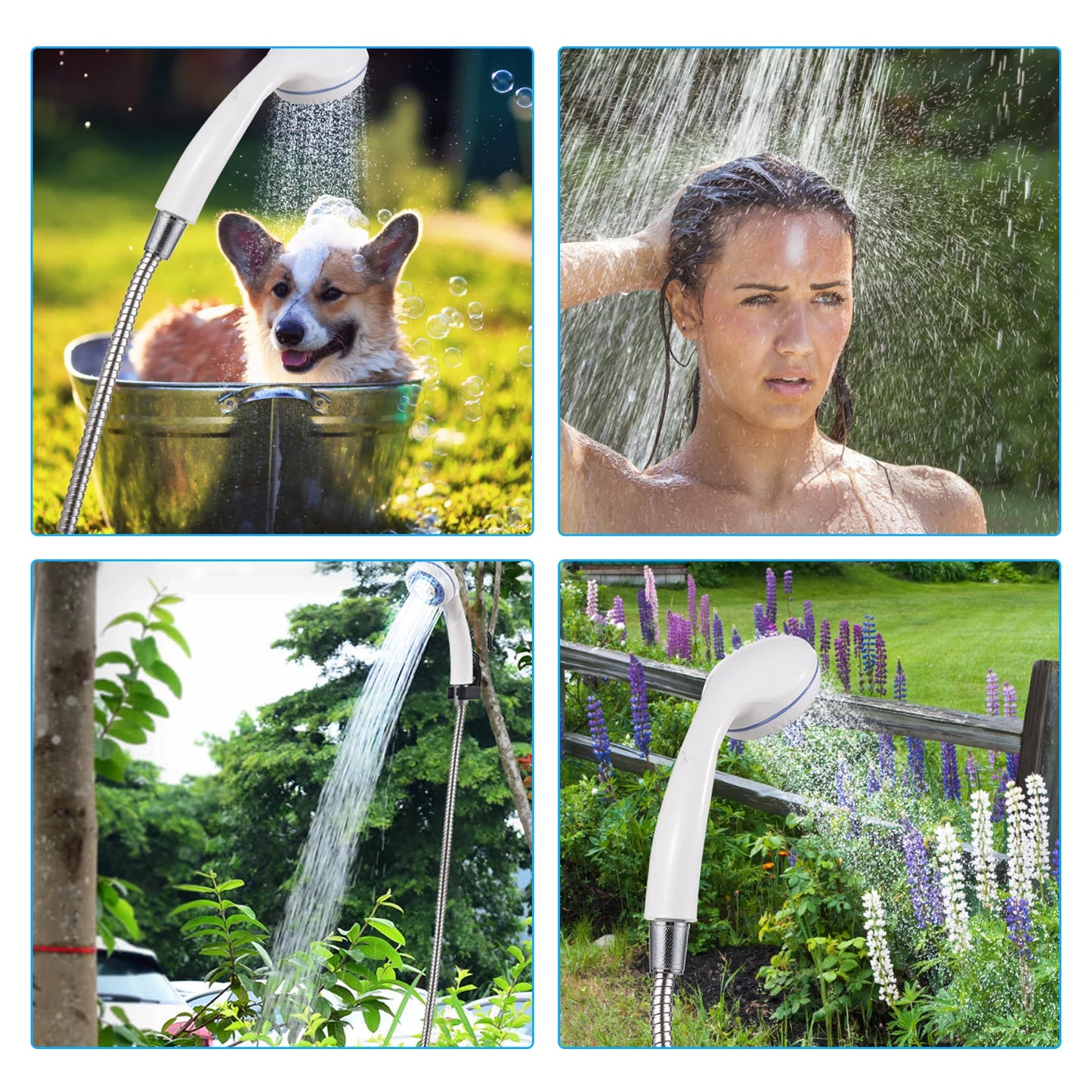 Outdoor USB Rechargeable Electric Shower Pump Portable Camping Car