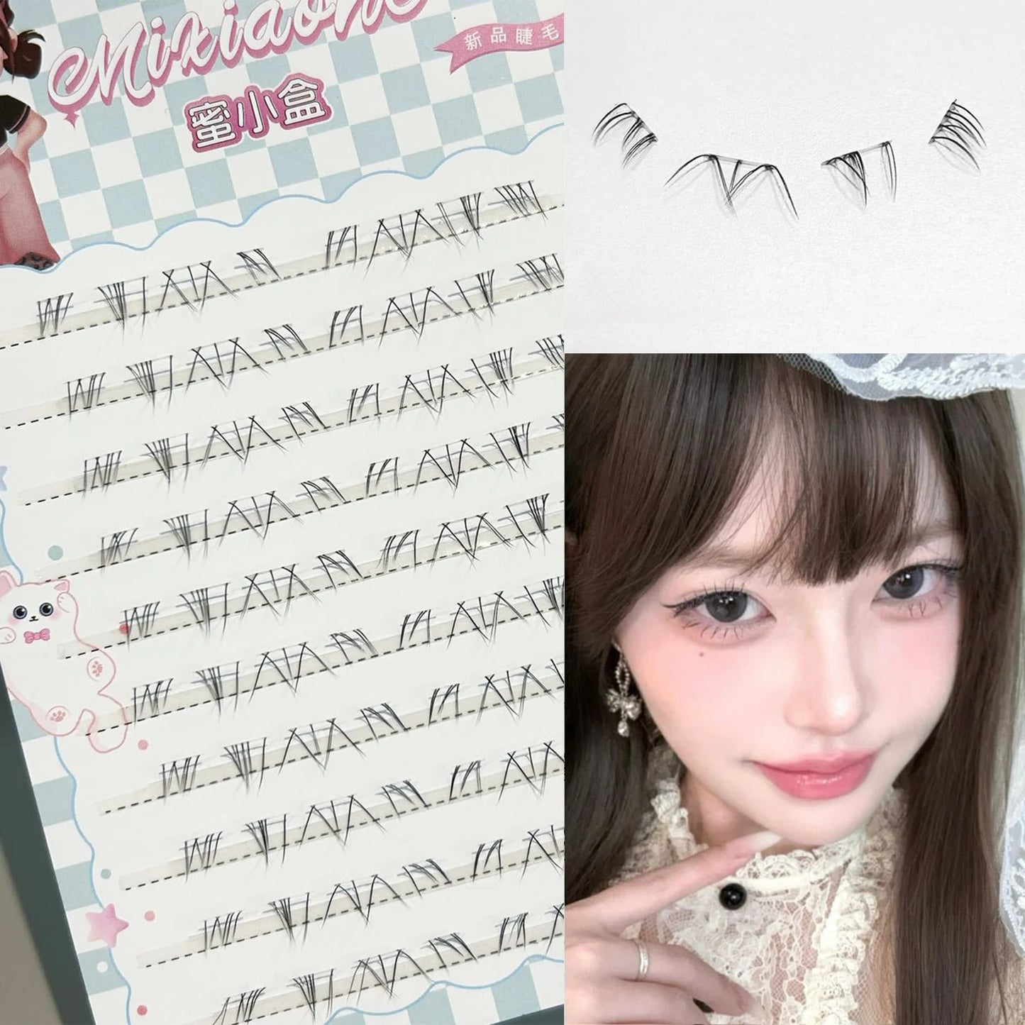 Invisible Band Lower Lash Clusters – No Glue, Natural Look