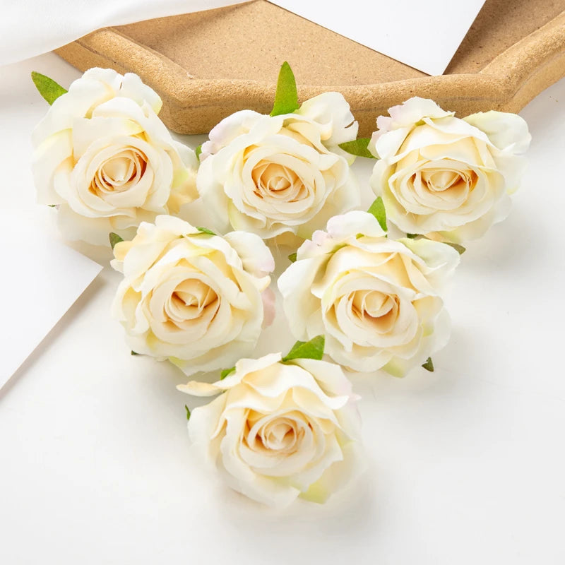 Artificial Silk Rose Heads 30/100pcs – Wedding & Party Decor
