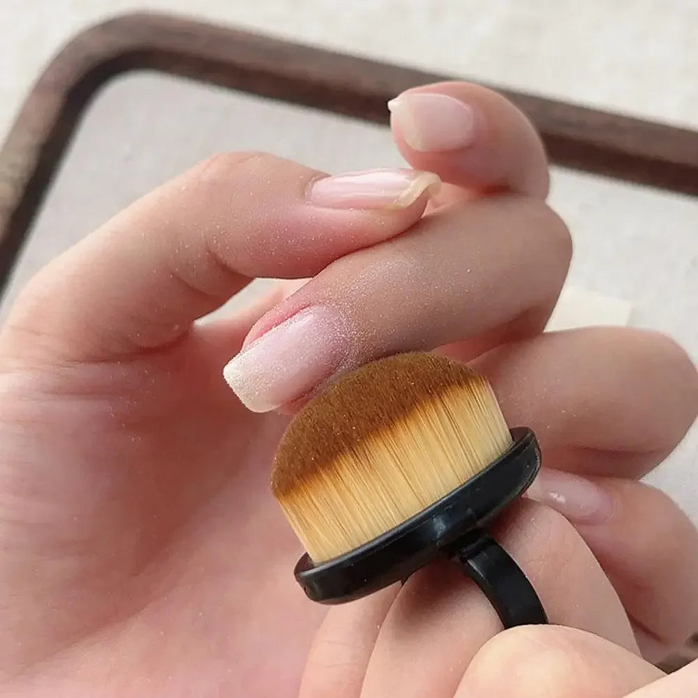 Nail Dust Cleaning Brush with Ring Handle — Manicure Tool Nail Art Tools Peaceful Pleasures Health and Wellness