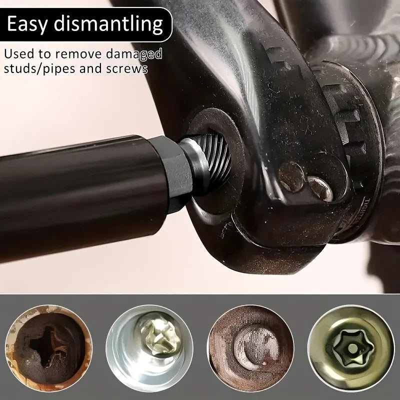 Screw Extractor Alloy Steel Damaged Remover Metal Easy Out Drill Bits