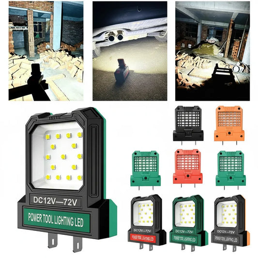 Portable LED Work Light – Power Tool Battery Adapter 12V–85V LED Work Light Oasis Select