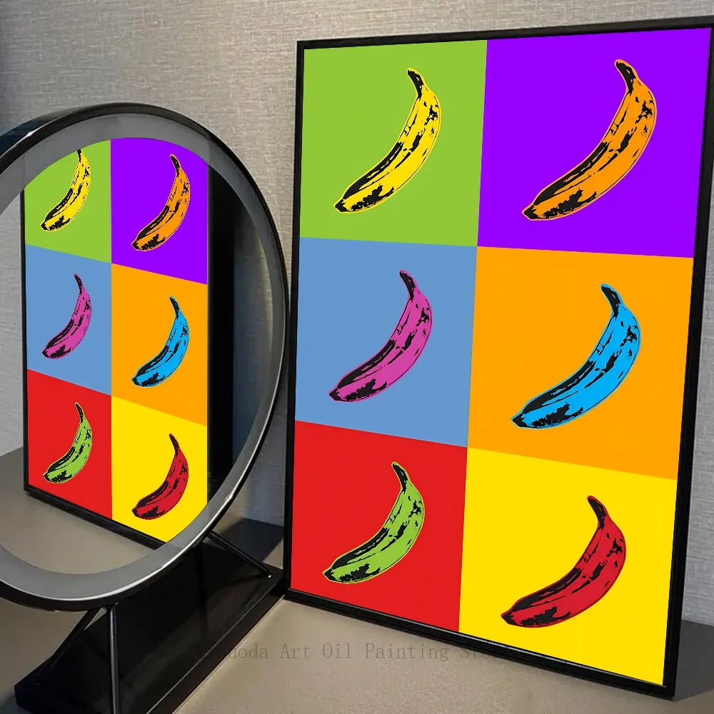 Andy Warhol HD Canvas Print Poster | Abstract Pop Art Wall Decor Canvas Print Poster Peaceful Pleasures Health and Wellness z9 50x70cm No Frame