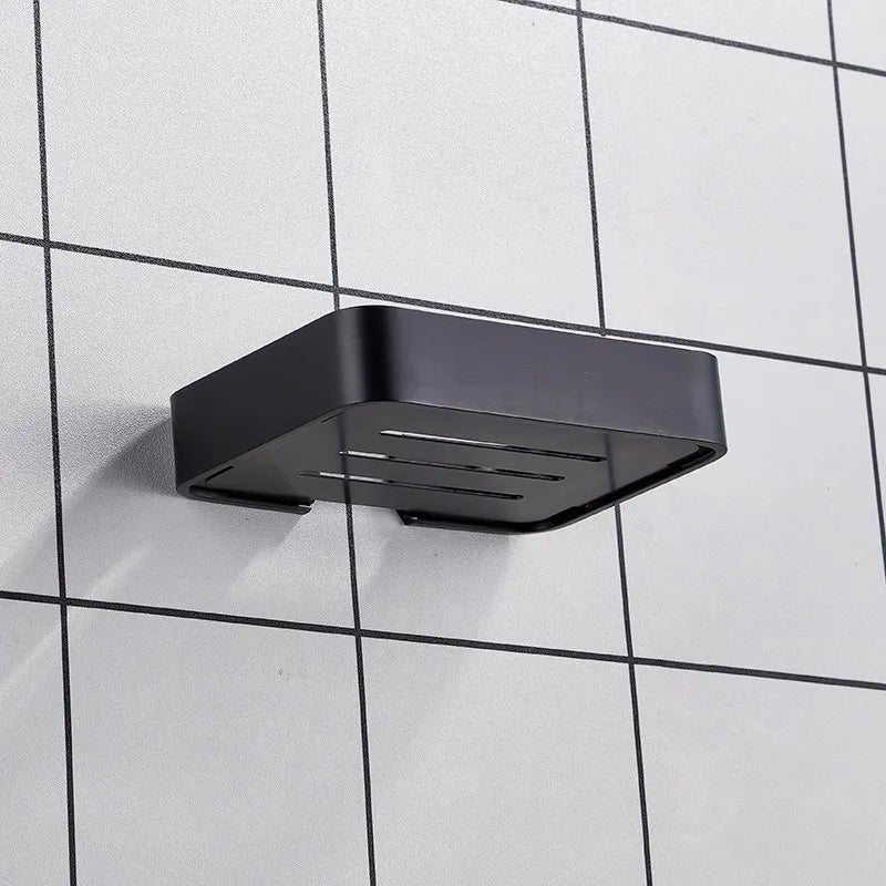 Wall-Mounted Aluminium Mesh Soap Dish | Drain Rack Bathroom
