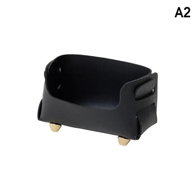 PU Leather Desktop Business Card Holder & Sign Display Stand