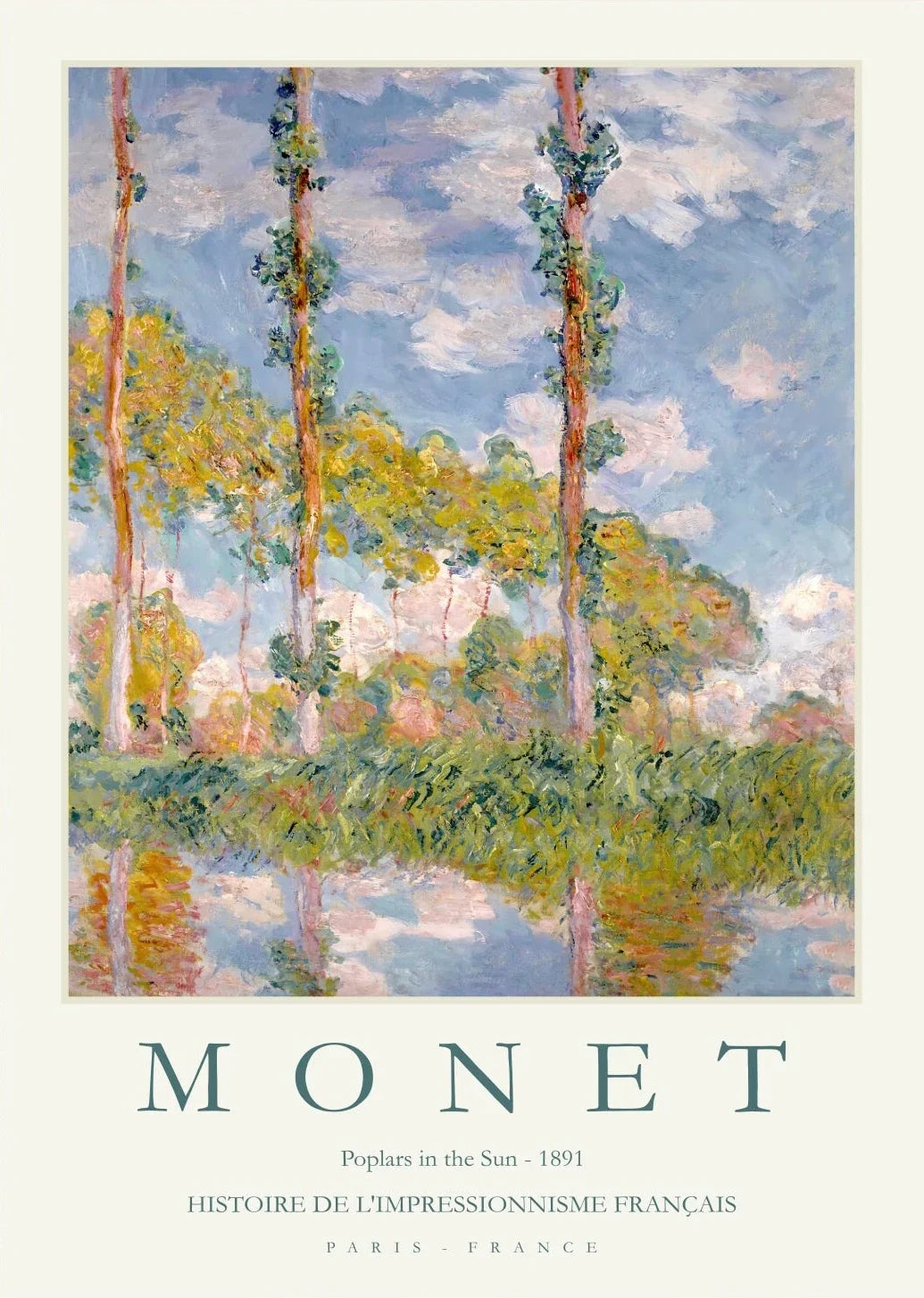 Claude Monet Abstract Landscape Canvas Wall Art | Unframed Print