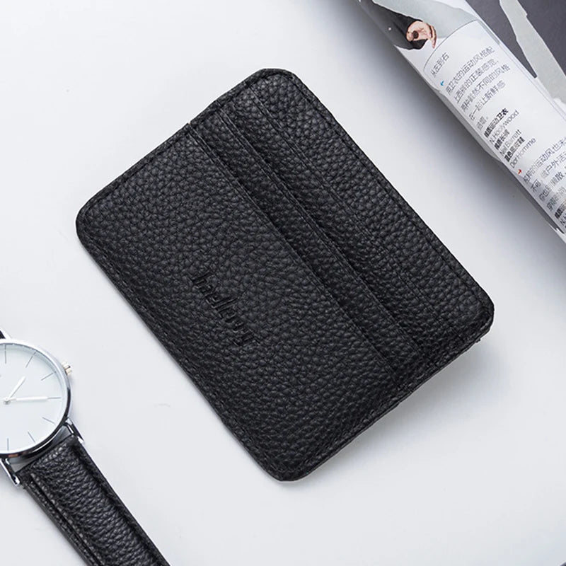 Women Slim Minimalist Wallet Ultra-Thin Wear-resistant Large Capacity Wallet for Money Business Cards Peaceful Pleasures Health and Wellness