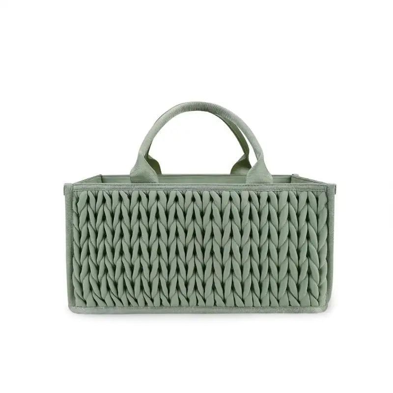 Foldable Baby Diaper Storage Basket | Travel Nursery Caddy