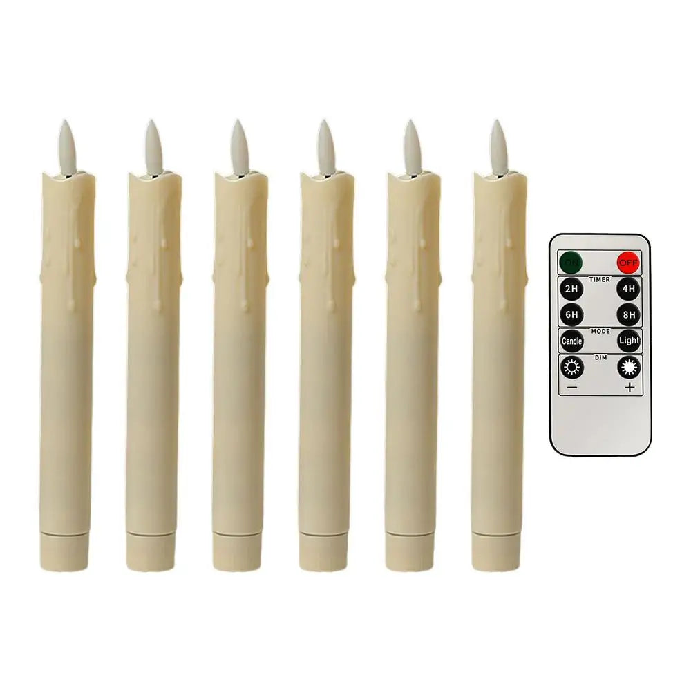 Battery Operated Candles 6 Pieces Christmas Decorations LED Battery Candles Flickering Christmas Decor For Indoor Outdoor Table Peaceful Pleasures Health and Wellness beige China Mainland