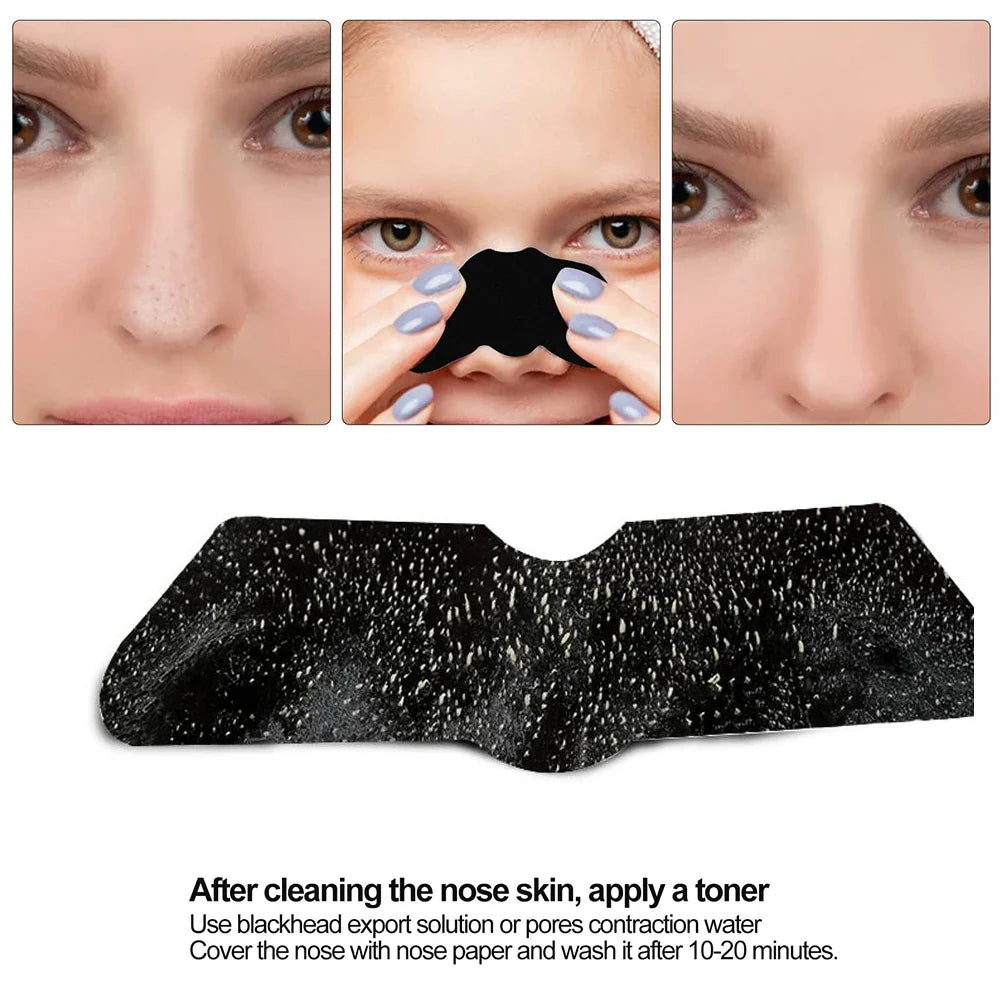 Charcoal Blackhead Pore Strips – Deep Cleansing Nose Strips