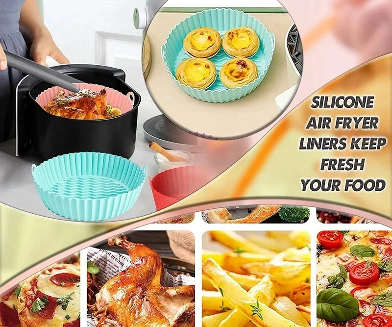 Reusable Silicone Baking Mat – Non-Stick Air Fryer Liner