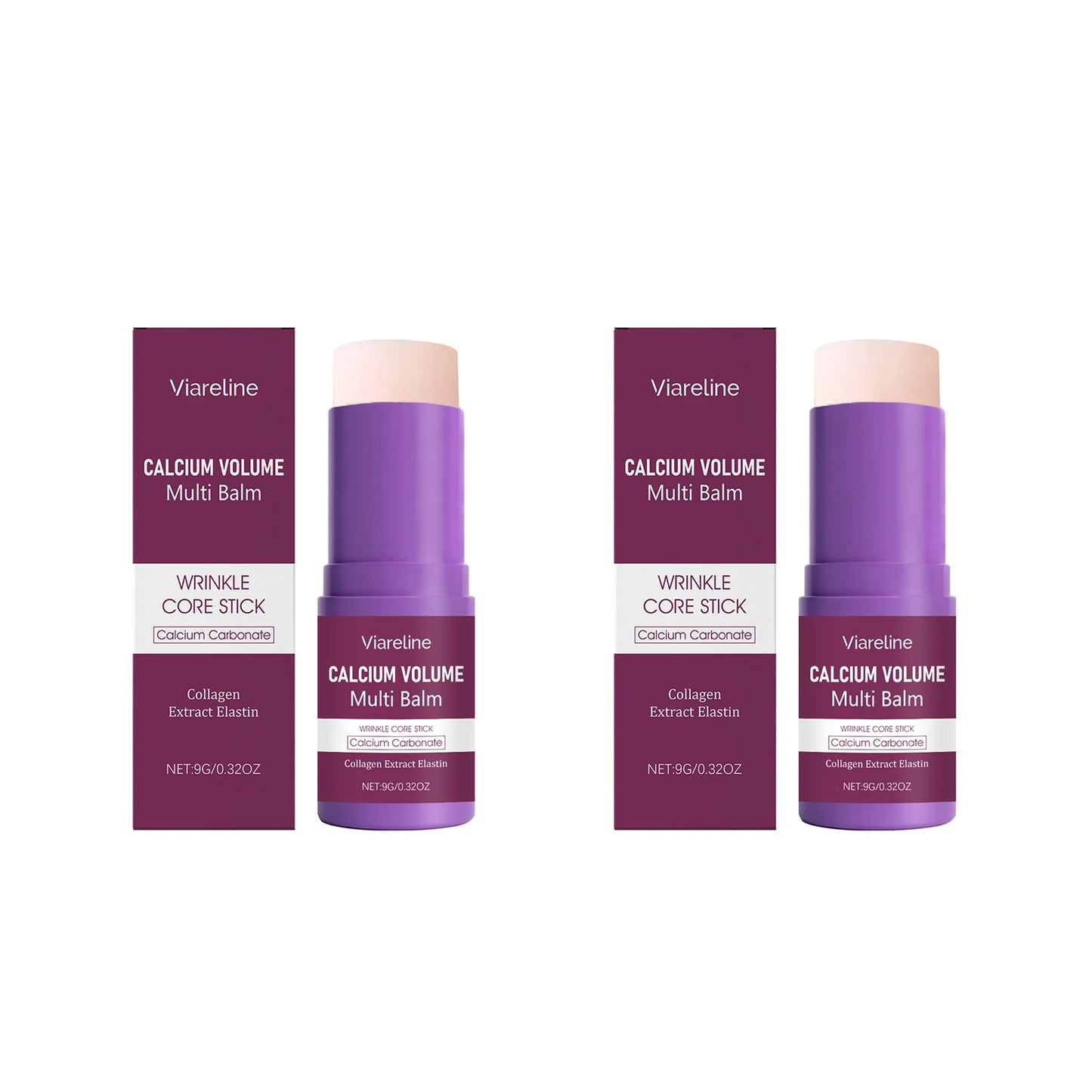 Calcium Volume Multi Balm Stick Hydrating Firming Smoothing Glow Fade Fine Lines Softening Stabilizing Brightening Wrinkle Cream Peaceful Pleasures Health and Wellness 18g boxed