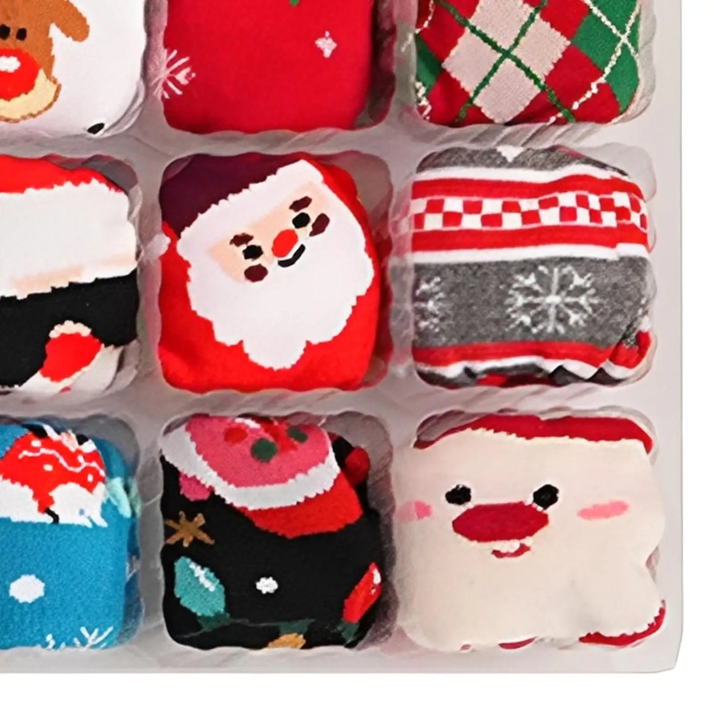Christmas Advent Calendar Socks – 24 Days, 12 Pairs Unisex